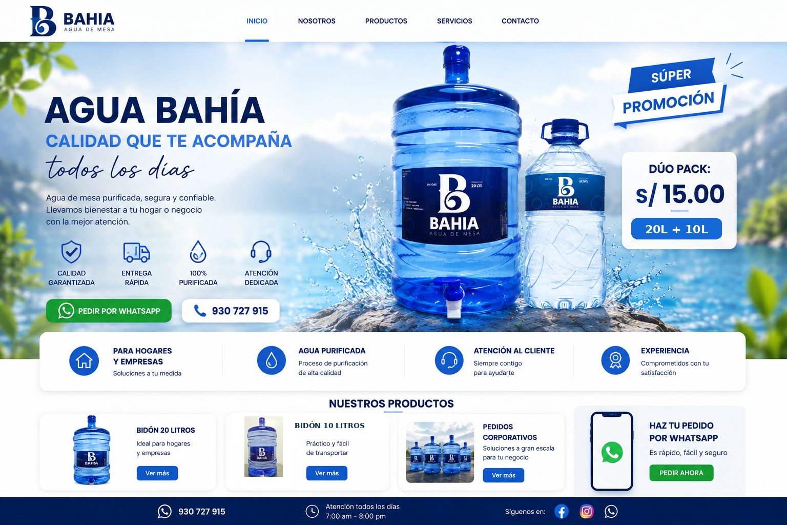 Bahía Agua de Mesa - bidones de 20L y 10L